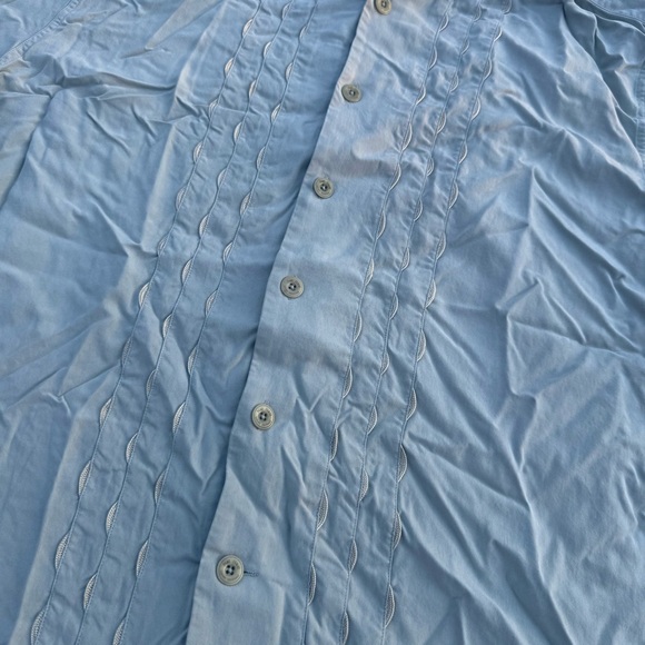 NAT NAST Men's Green Silk Casual Short Sleeve Button Down Shirt - Picture 2 of 7